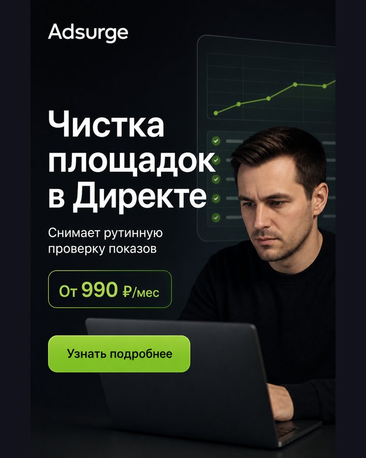 Чистка площадок в Директе — вариант 2